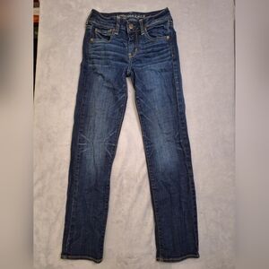 American Eagle Jeans Women's Size O Short, Straight Leg, Super Stretch (Sku 31)